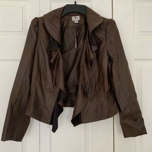 NWT Worthington Petite Faux Leather Jacket